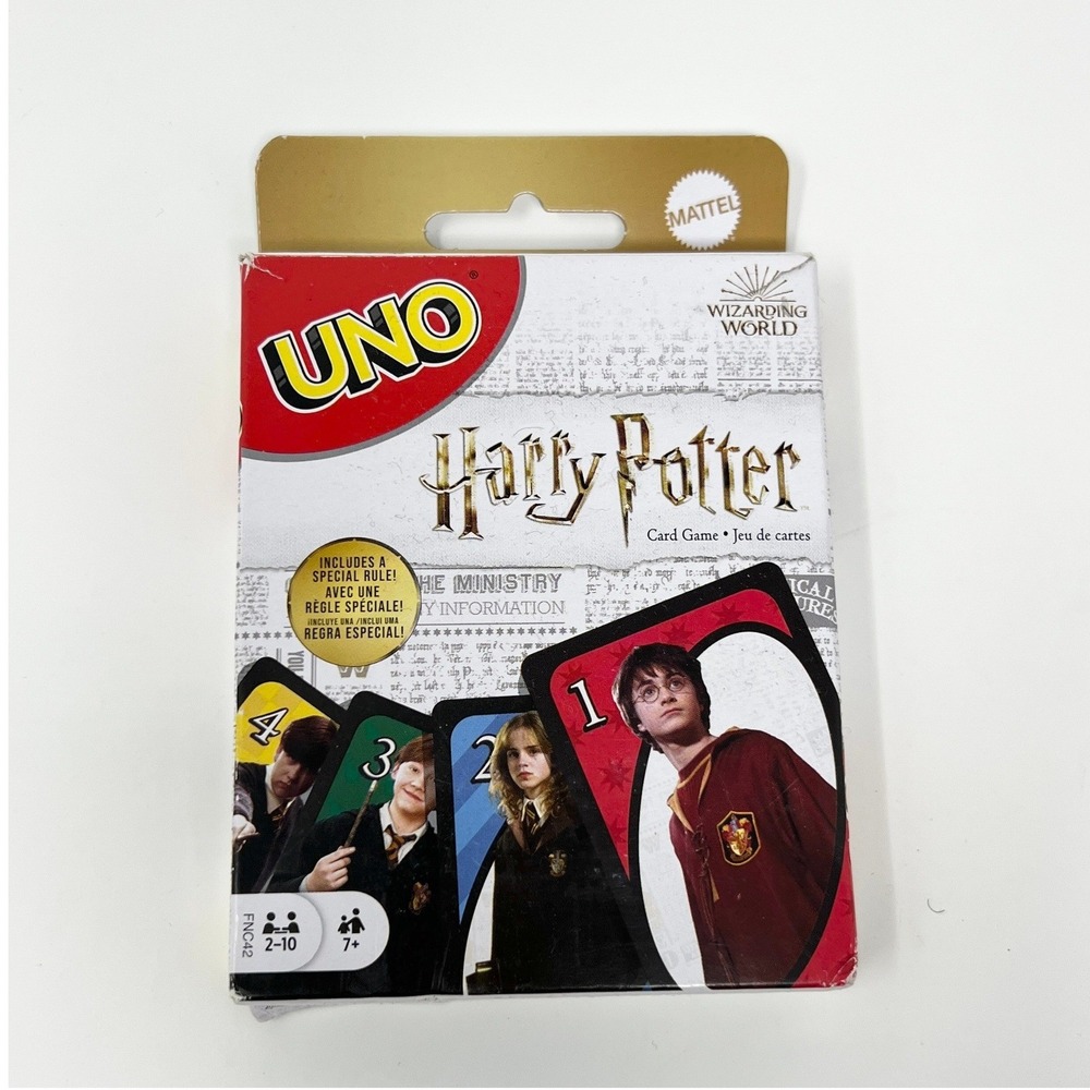 Mattel UNO Harry Potter Card Game Wizarding World FNC42 112 Cards 2-10 Players